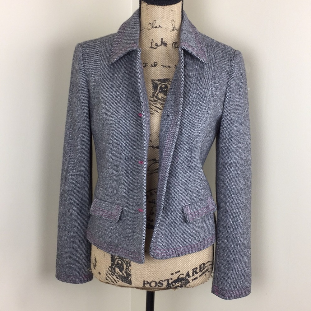 GAP Gray Pink Blazer Jacket